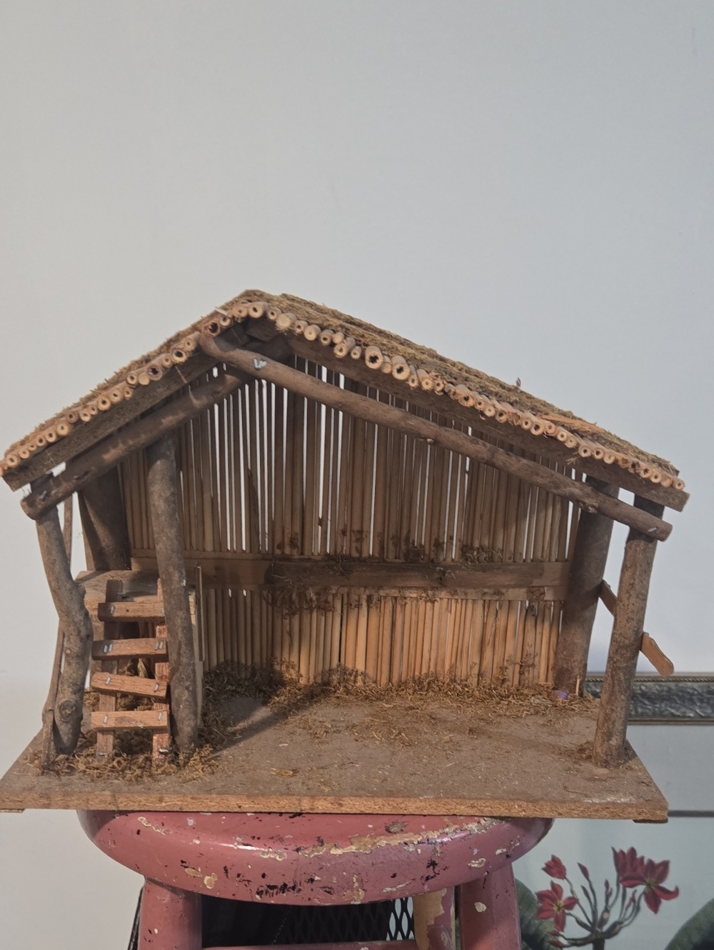 Wood Nativity Set Manger, Crèche Wooden